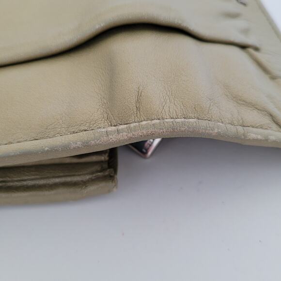 Furla Wallet Large Gathered Soft Geniue Leather Italian Gold Champagne Envelope - Picture 9 of 12